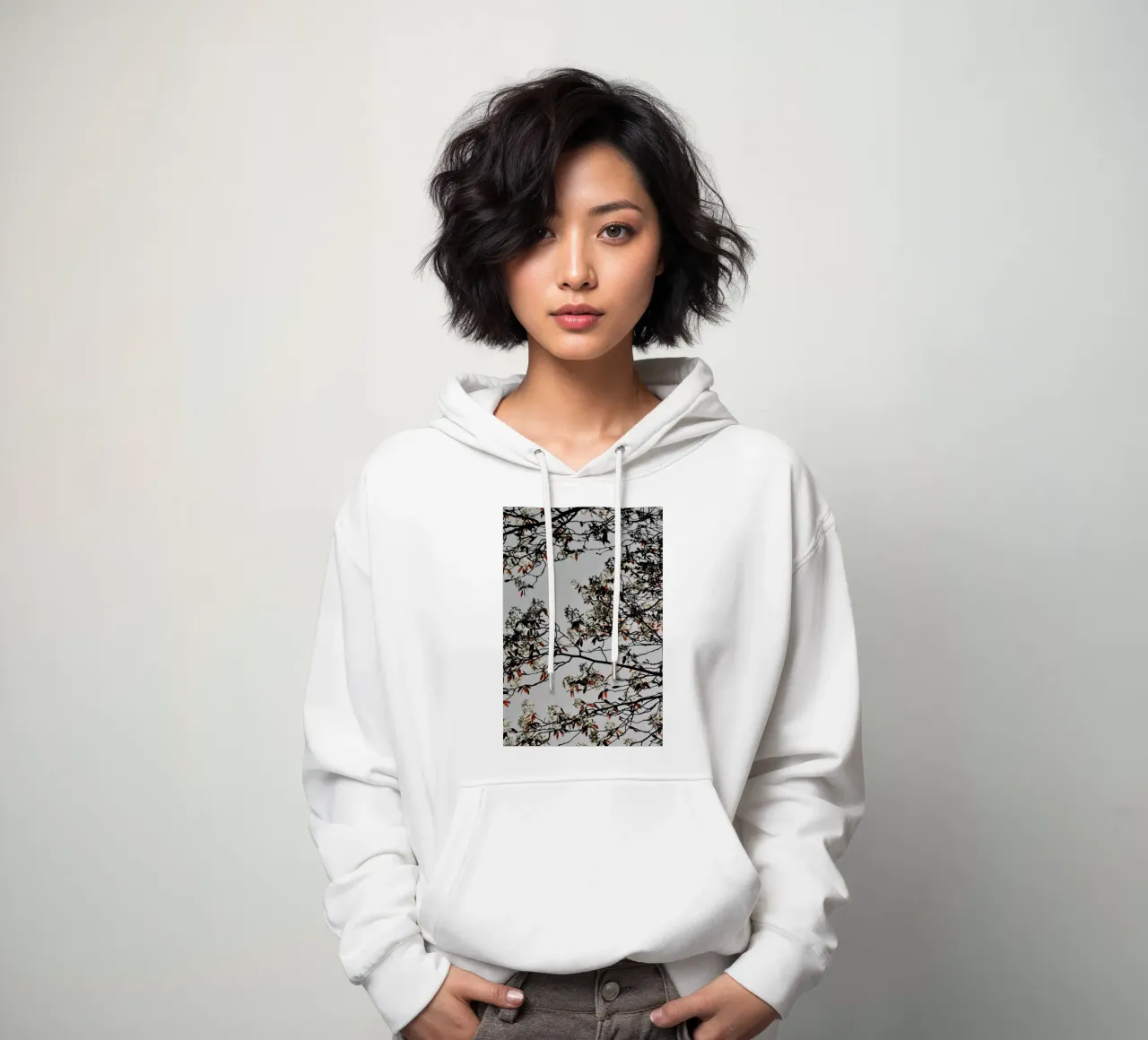 Grafic Spring And Flower Mood felpa con cappuccio da Studio Nahili