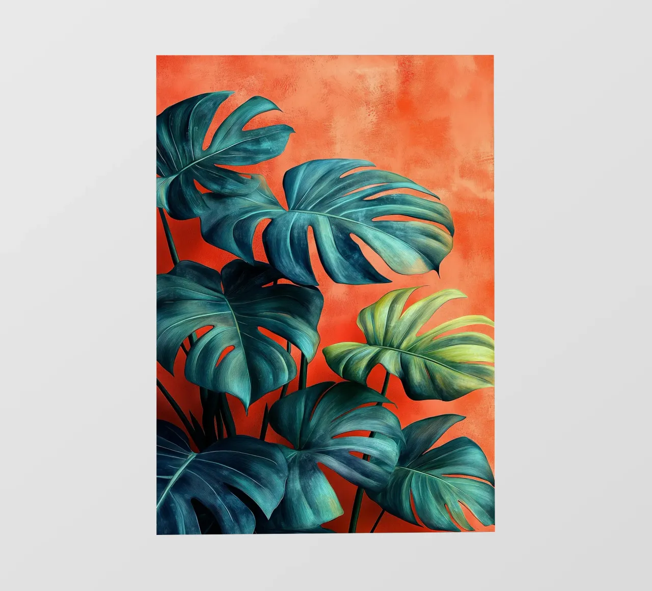 Foglie di Monstera pellicola backlit da Justyna Jaszke JBJart
