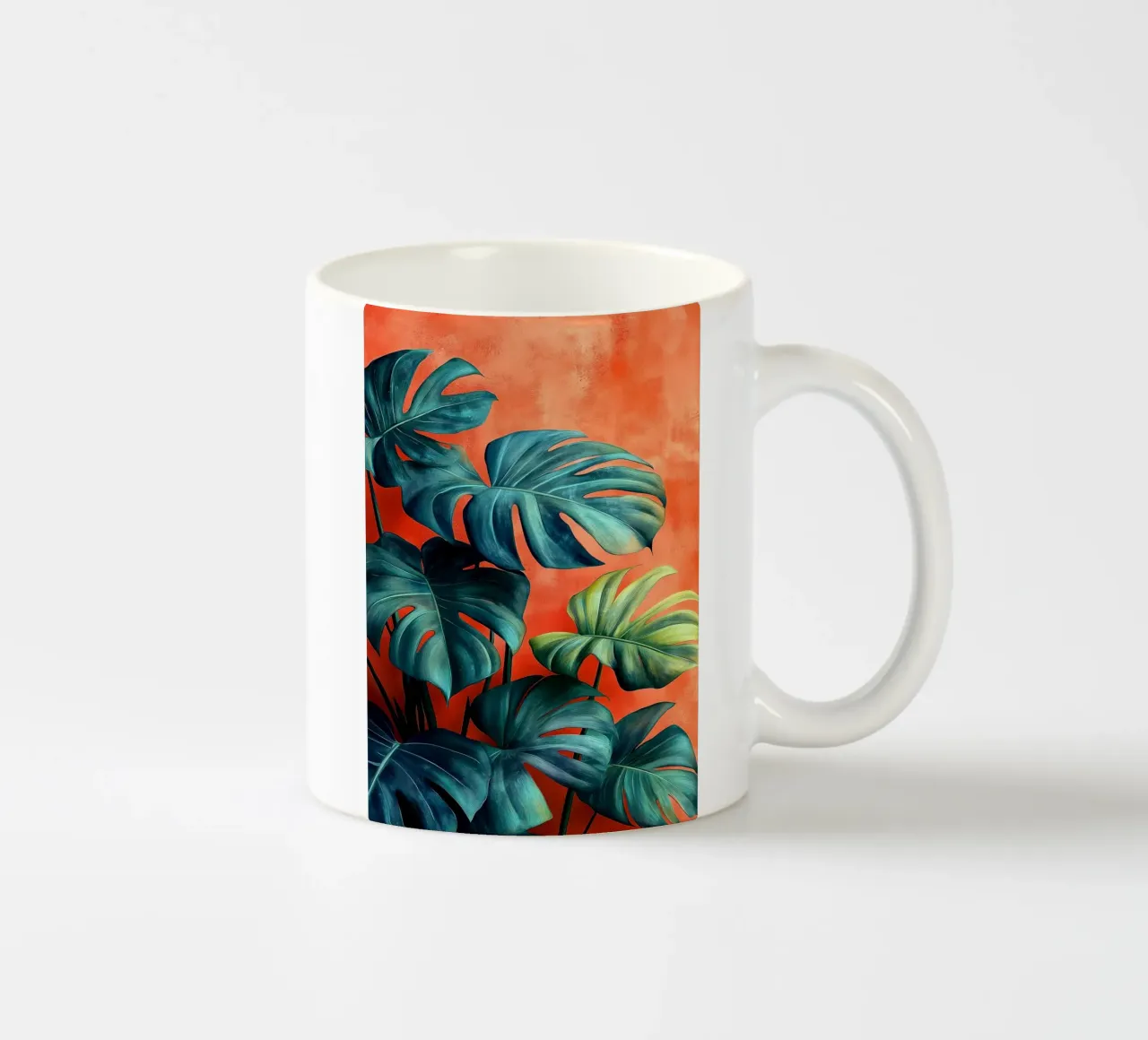 Foglie di Monstera tazza in ceramica da Justyna Jaszke JBJart