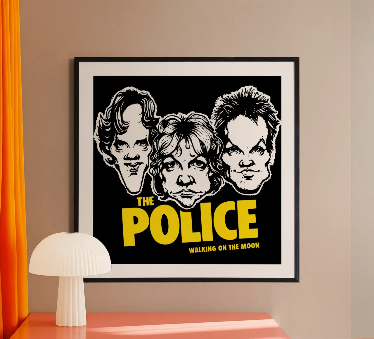 The Police - Walking On The Moon poster con telaio in alluminio da myxzyptlx