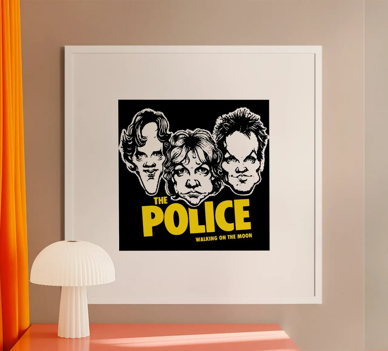The Police - Walking On The Moon poster con telaio in alluminio da myxzyptlx