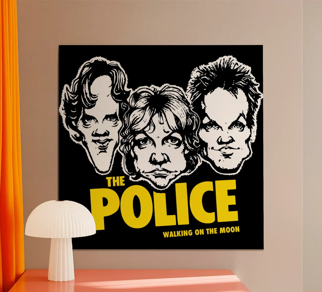 The Police - Walking On The Moon poster con telaio in alluminio da myxzyptlx