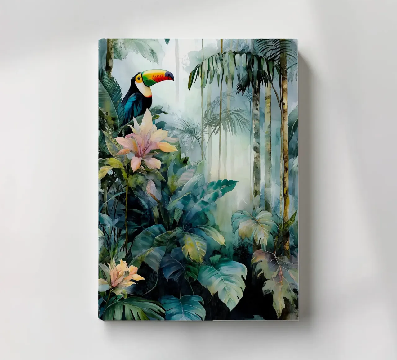 Toucan and jungle notebook by Justyna Jaszke JBJart