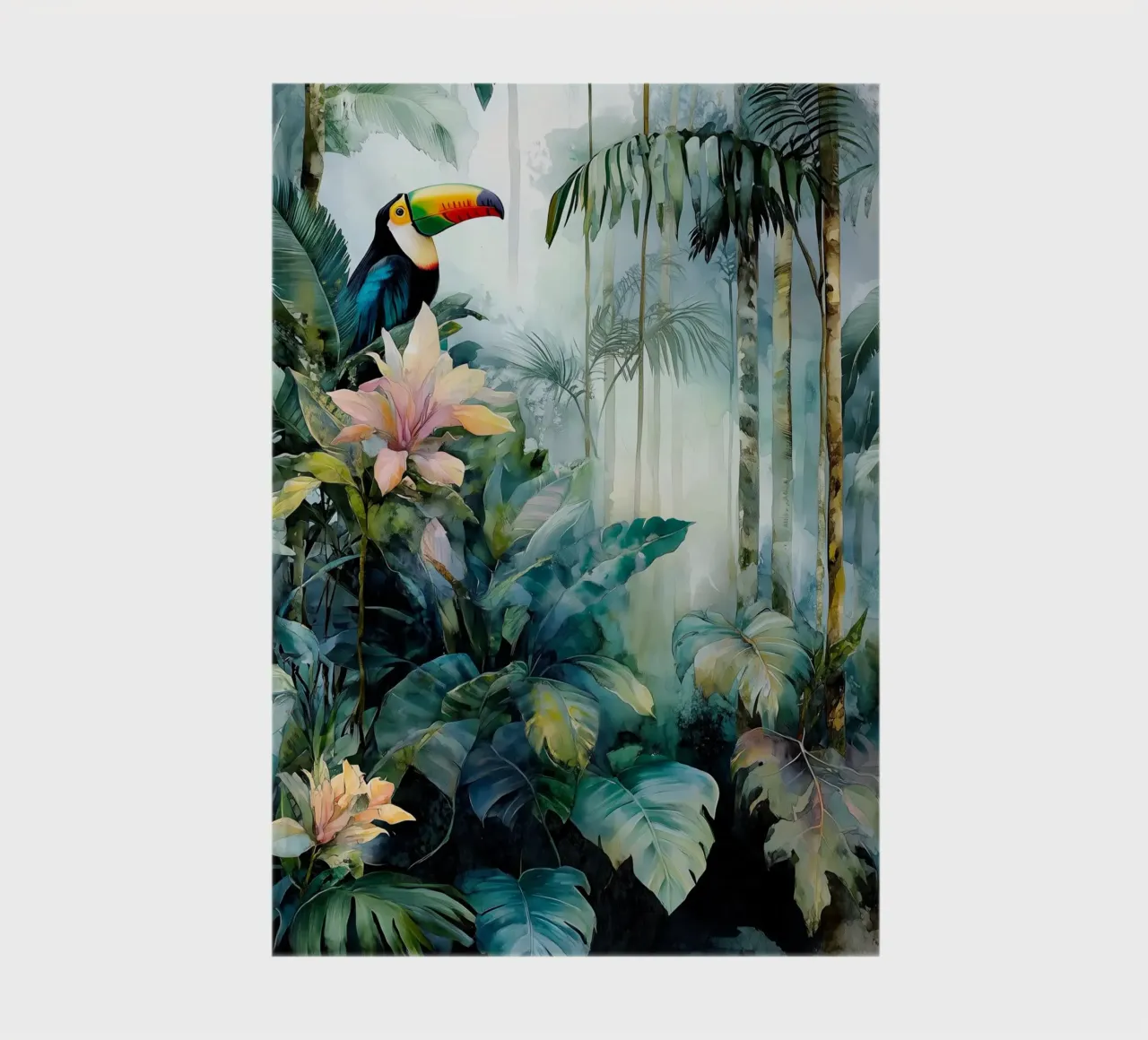 Toucan and jungle notebook by Justyna Jaszke JBJart