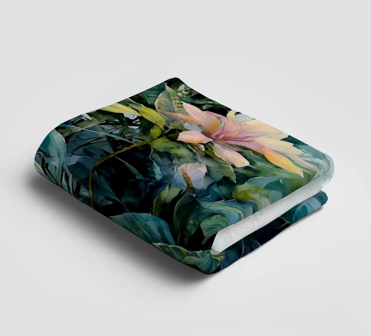 Toucan and jungle towel by Justyna Jaszke JBJart