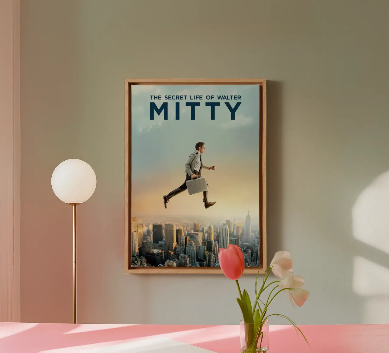 The Secret Life of Walter Mitty tela con Cornice a cassetta da Attaboy Dsgn