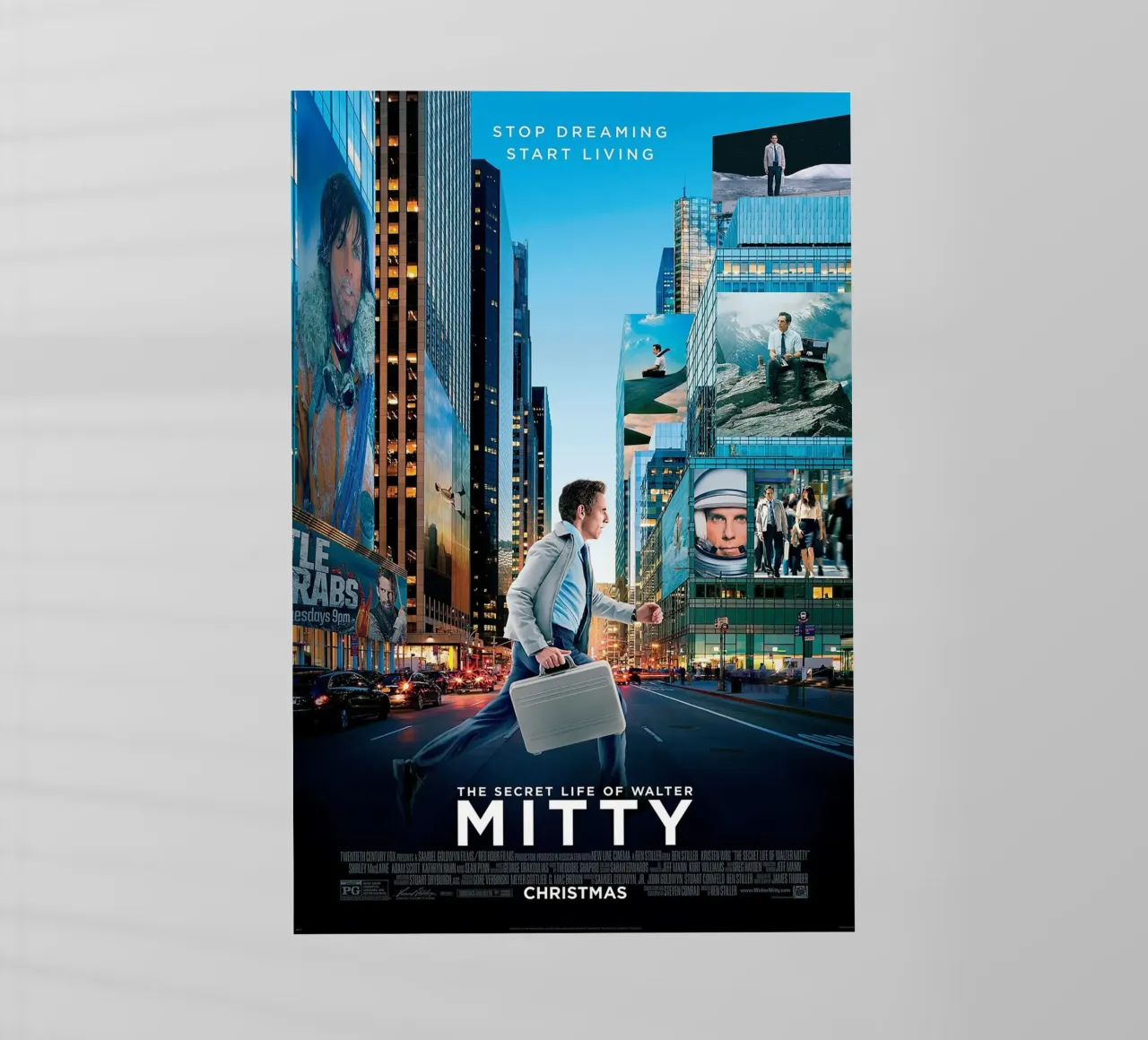 The Secret Life of Walter Mitty pellicola backlit da Attaboy Dsgn