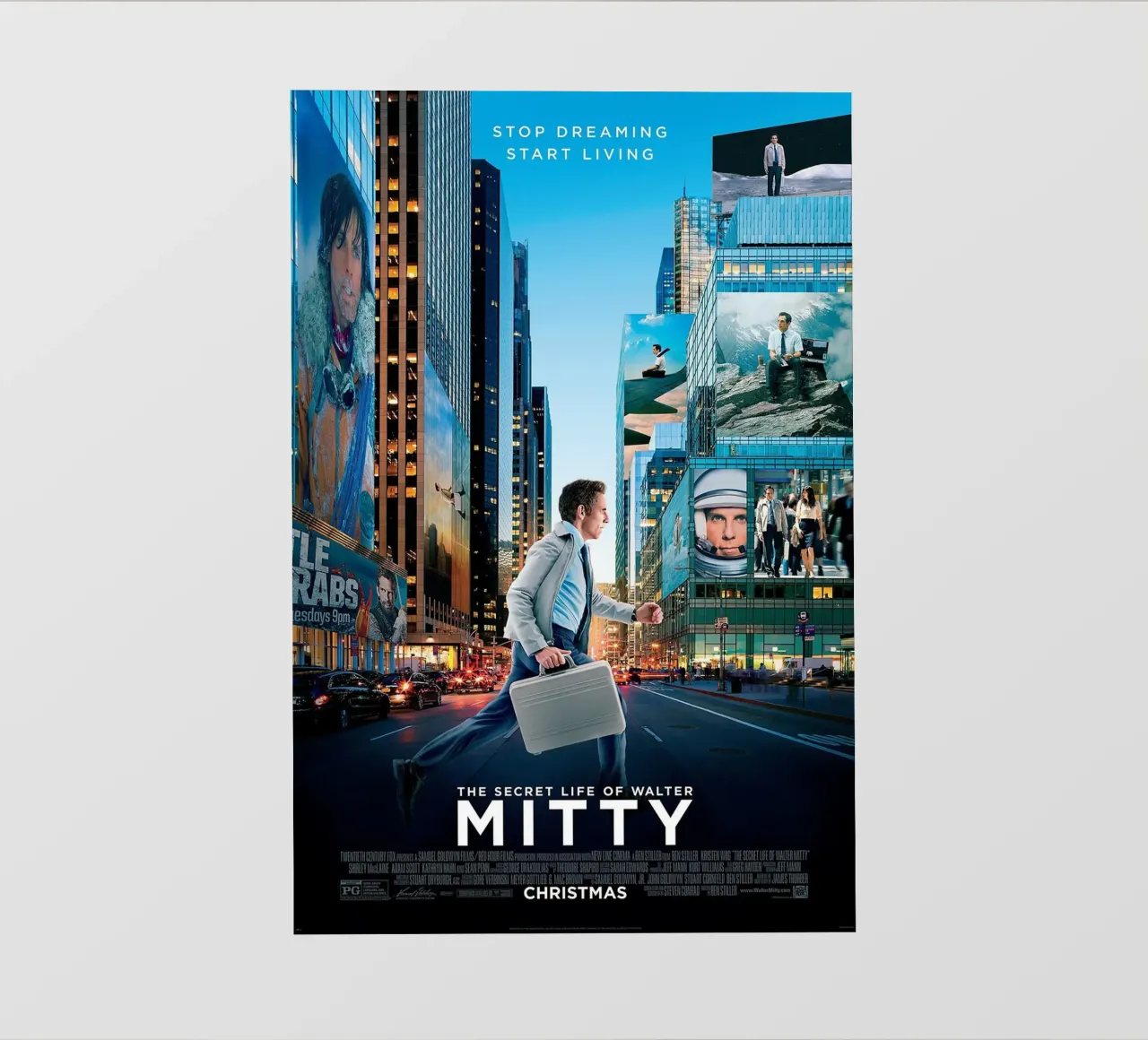 The Secret Life of Walter Mitty pellicola backlit da Attaboy Dsgn