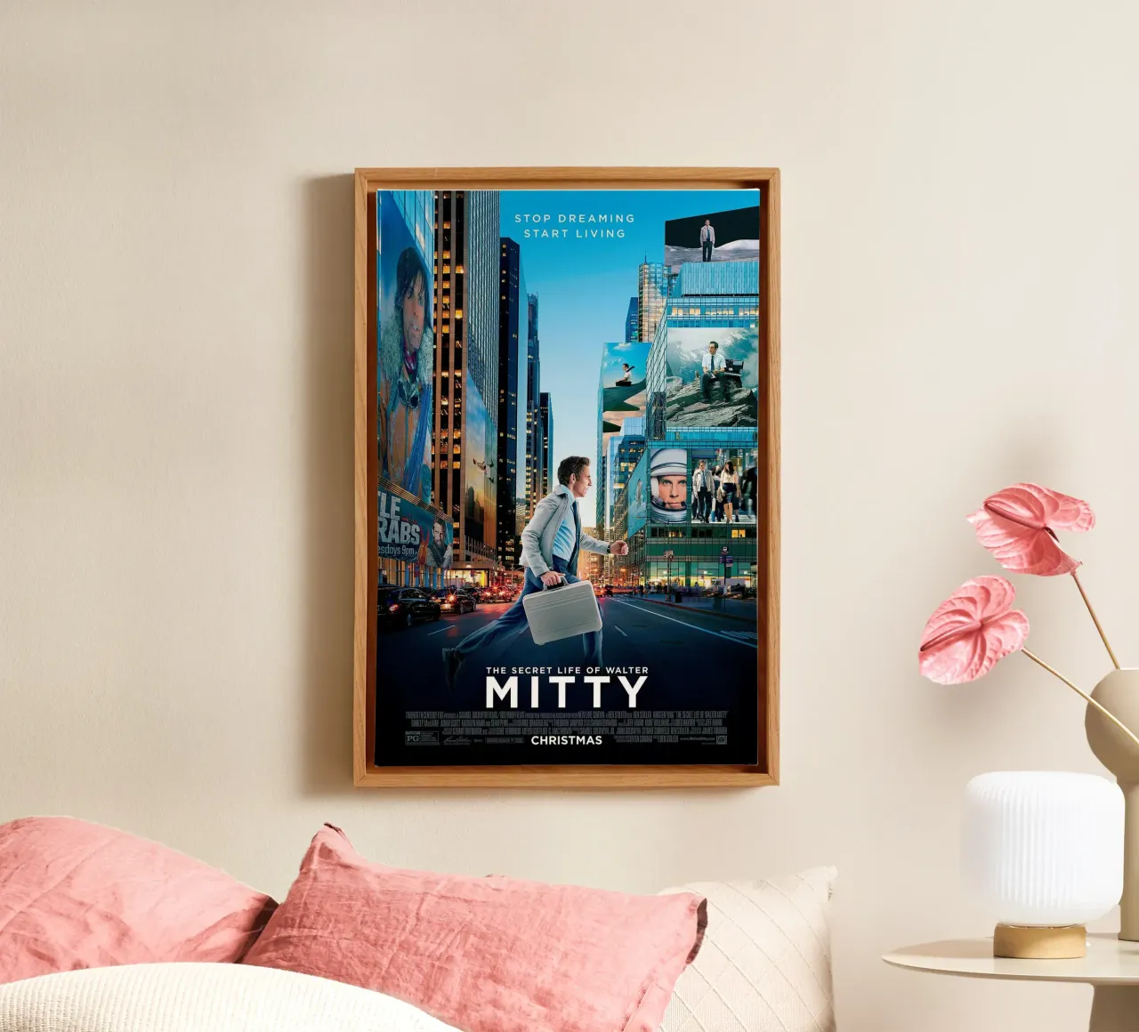 The Secret Life of Walter Mitty tela con Cornice a cassetta da Attaboy Dsgn