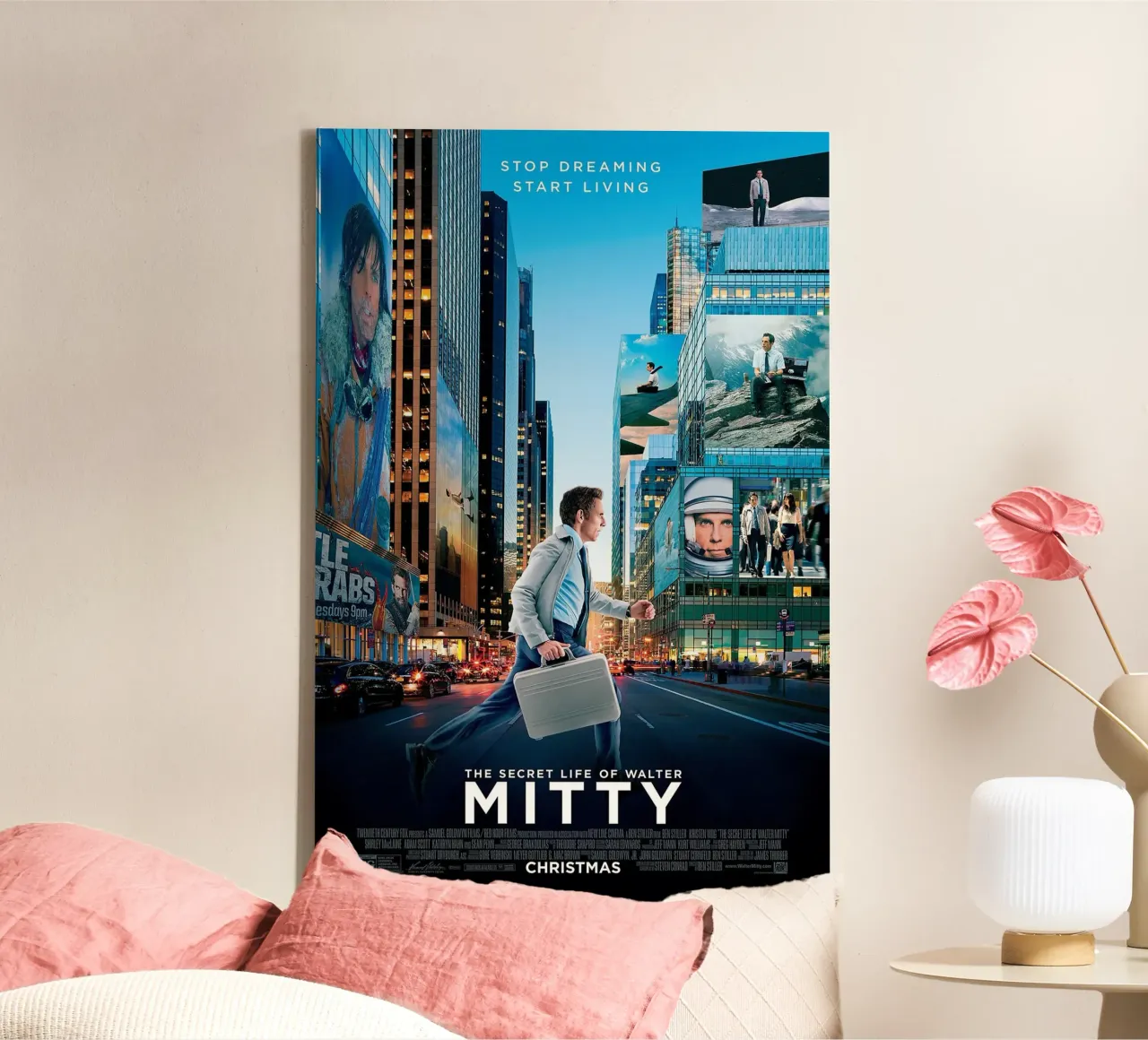 The Secret Life of Walter Mitty tela con Cornice a cassetta da Attaboy Dsgn