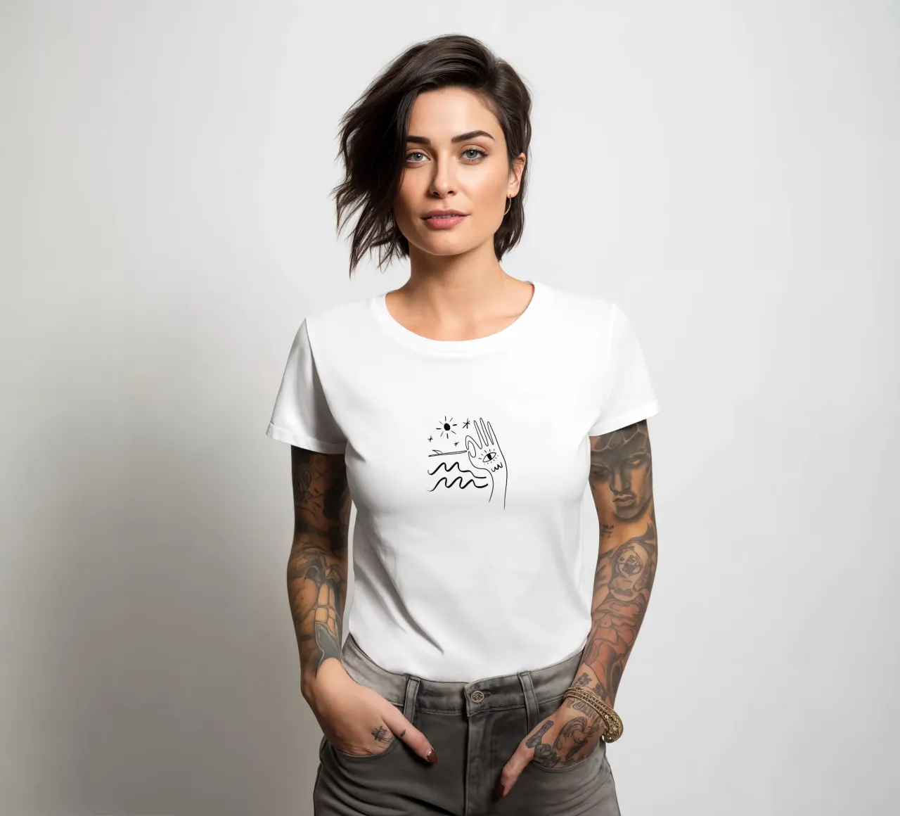 Summer Line No 05 (Without Background) t-shirt da donna da treechild
