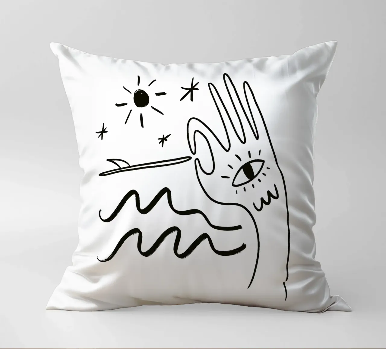 Summer Line No 05 (Without Background) cuscino da treechild