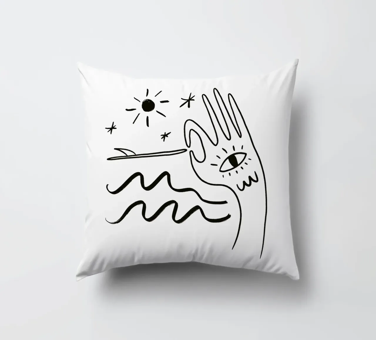 Summer Line No 05 (Without Background) cuscino da treechild