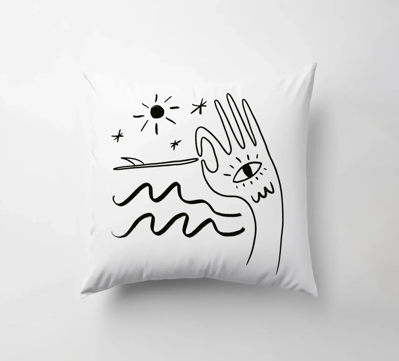 Summer Line No 05 (Without Background) cuscino da treechild