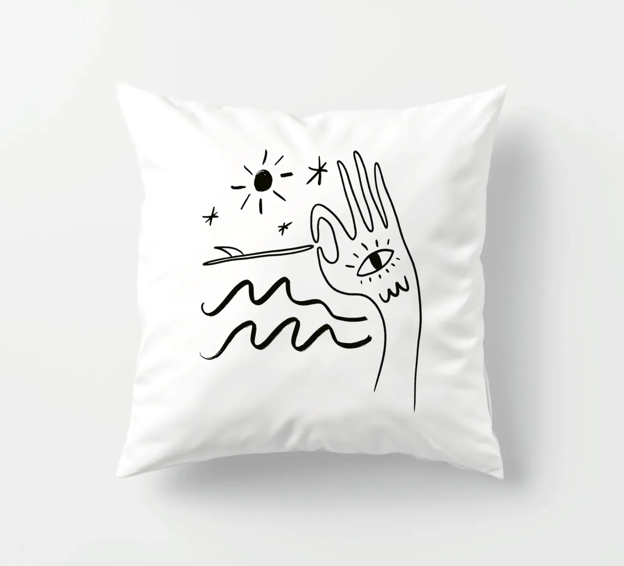 Summer Line No 05 (Without Background) cuscino da treechild