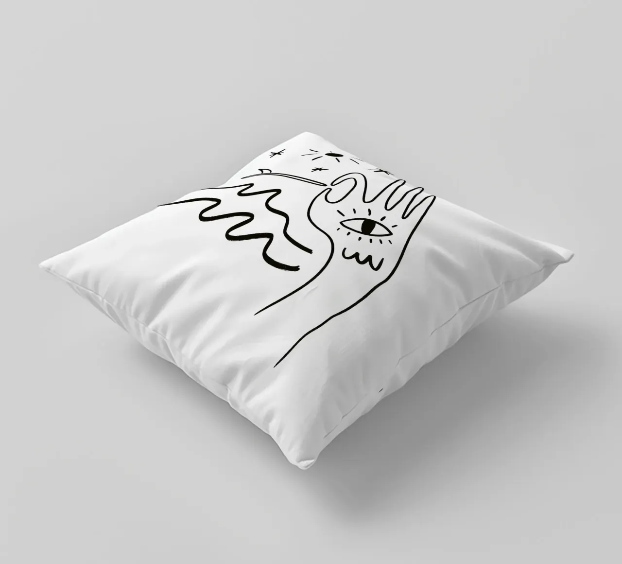 Summer Line No 05 (Without Background) cuscino da treechild