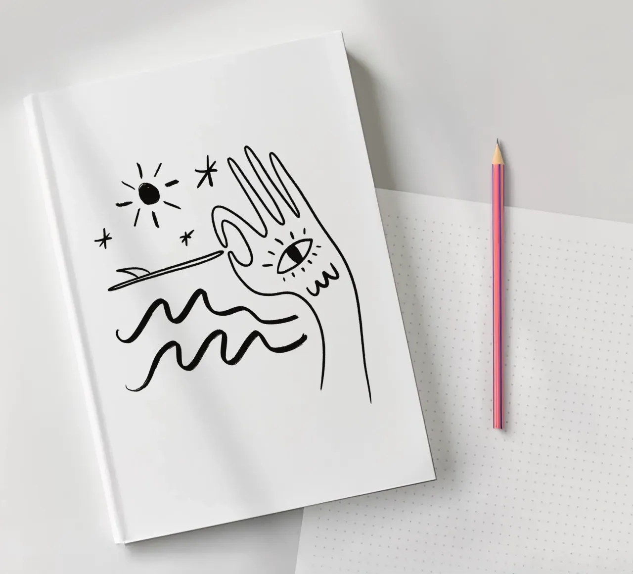 Summer Line No 05 (Without Background) notebook by treechild