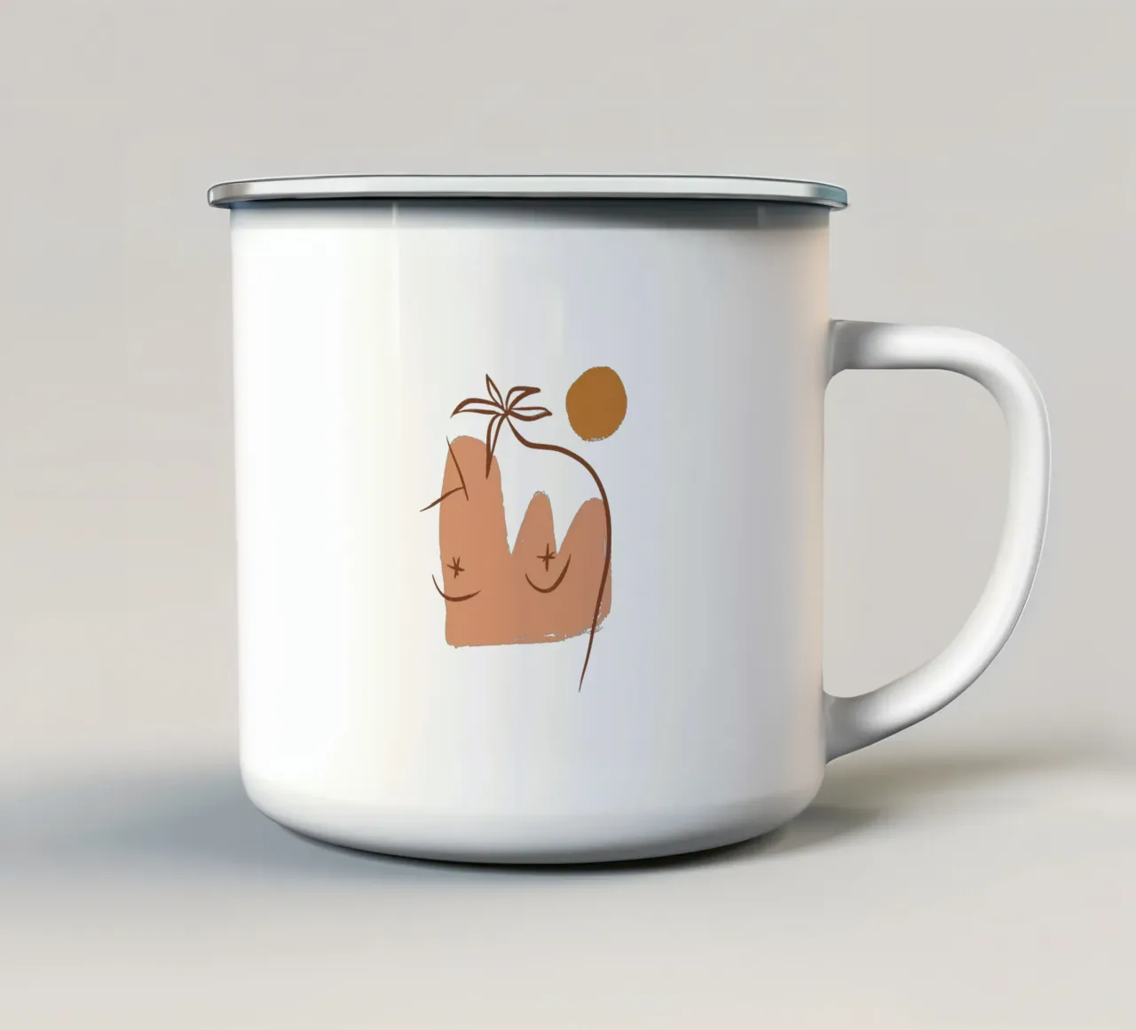 Summer Line No 06 (Without Background) tazza in smalto da treechild