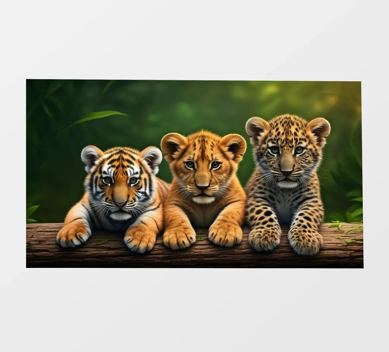 Teneri cuccioli di tigre, leone e leopardo telo in pvc da Wild Beauty