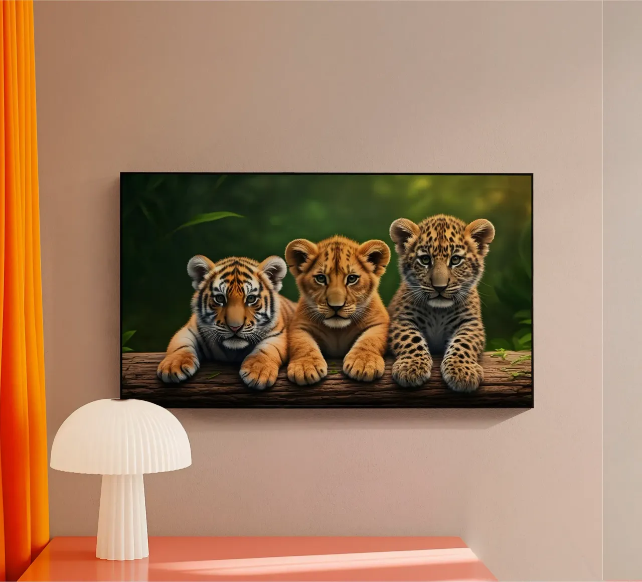 Teneri cuccioli di tigre, leone e leopardo plexiglass da Wild Beauty