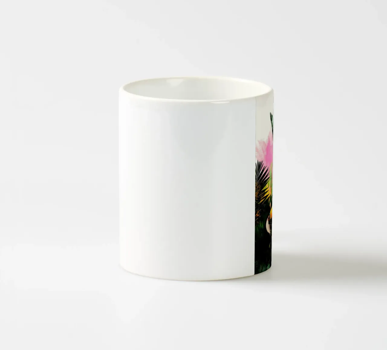 Vita nella giungla dei tucani tazza in ceramica da Justyna Jaszke JBJart