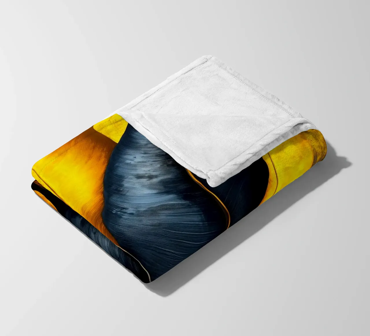 Foglie di banano nere e gialle coperta in pile da Justyna Jaszke JBJart