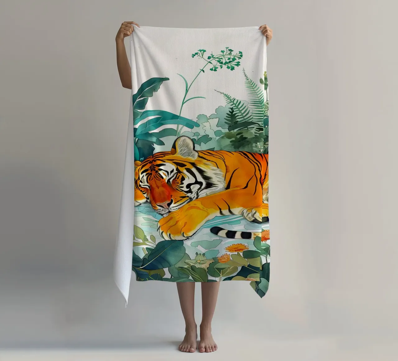 Tigre addormentata telo mare da Justyna Jaszke JBJart