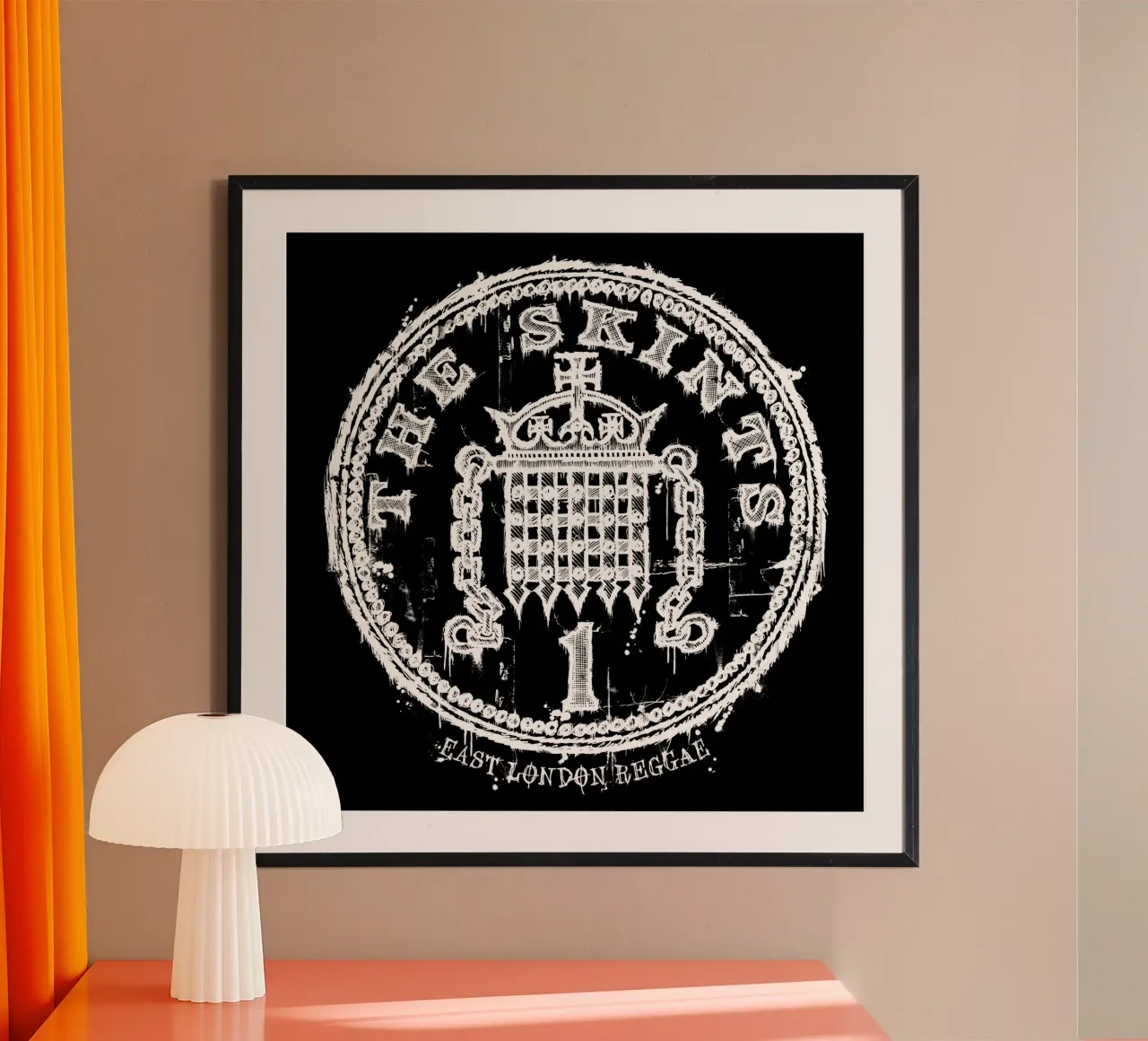 The Skints _ East London Reggae poster con telaio in alluminio da myxzyptlx