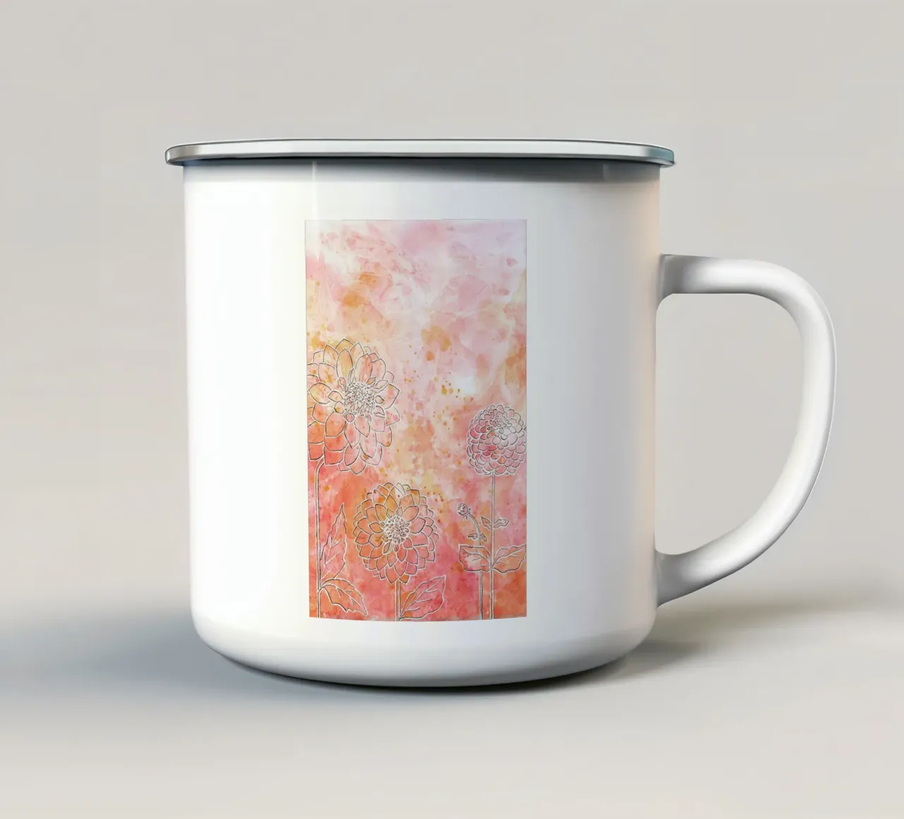 Dahlia tazza in smalto da Ctoft