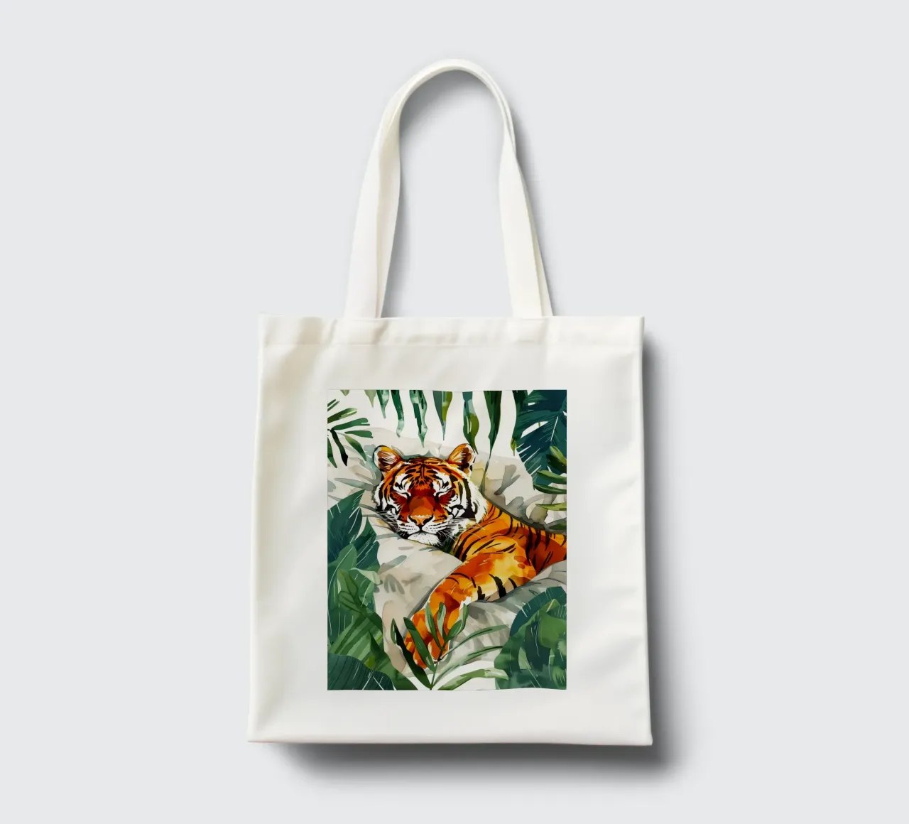 Schlafender Tiger Jutebeutel von Justyna Jaszke JBJart