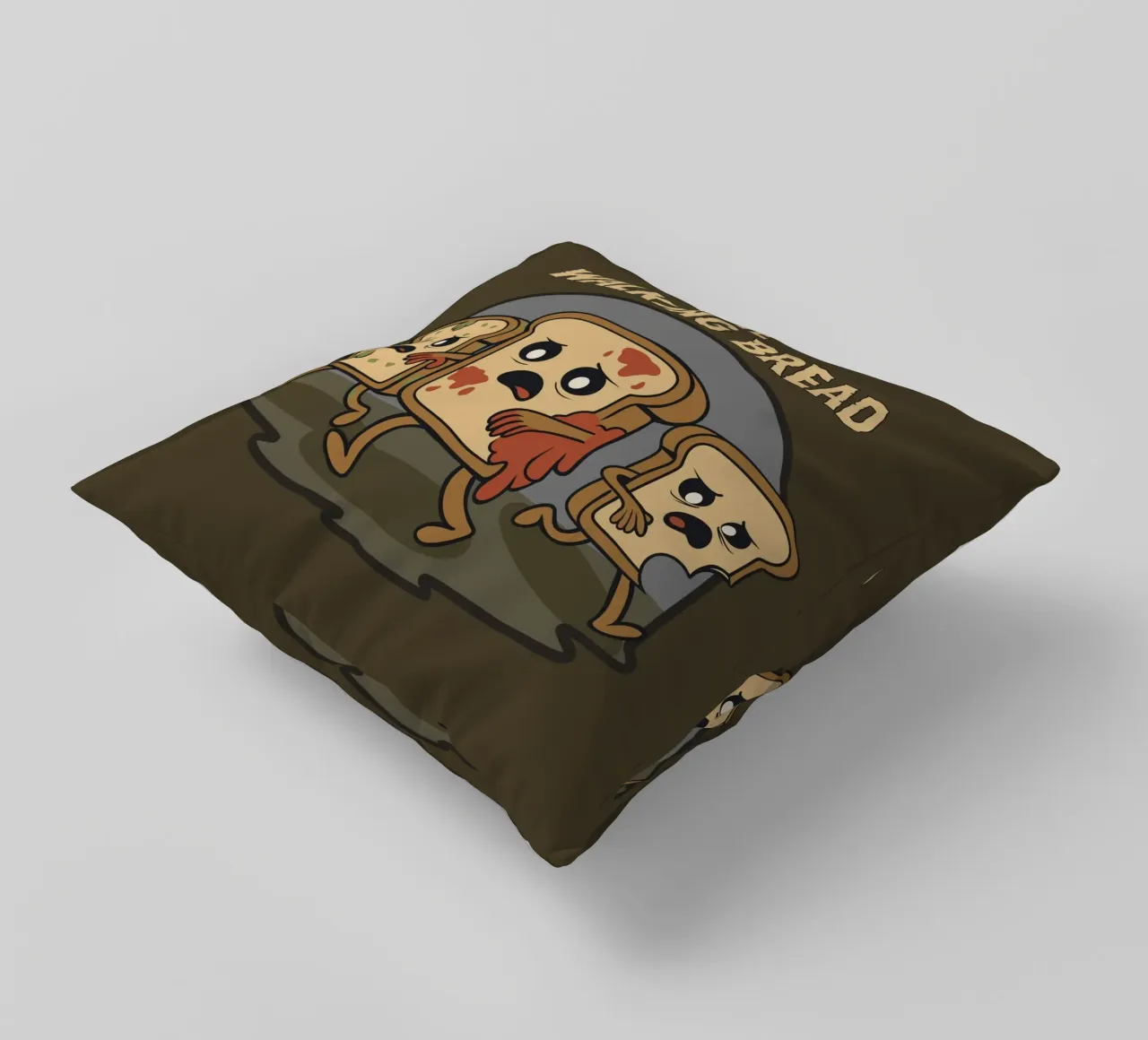 Il pane che cammina cuscino da Loobs