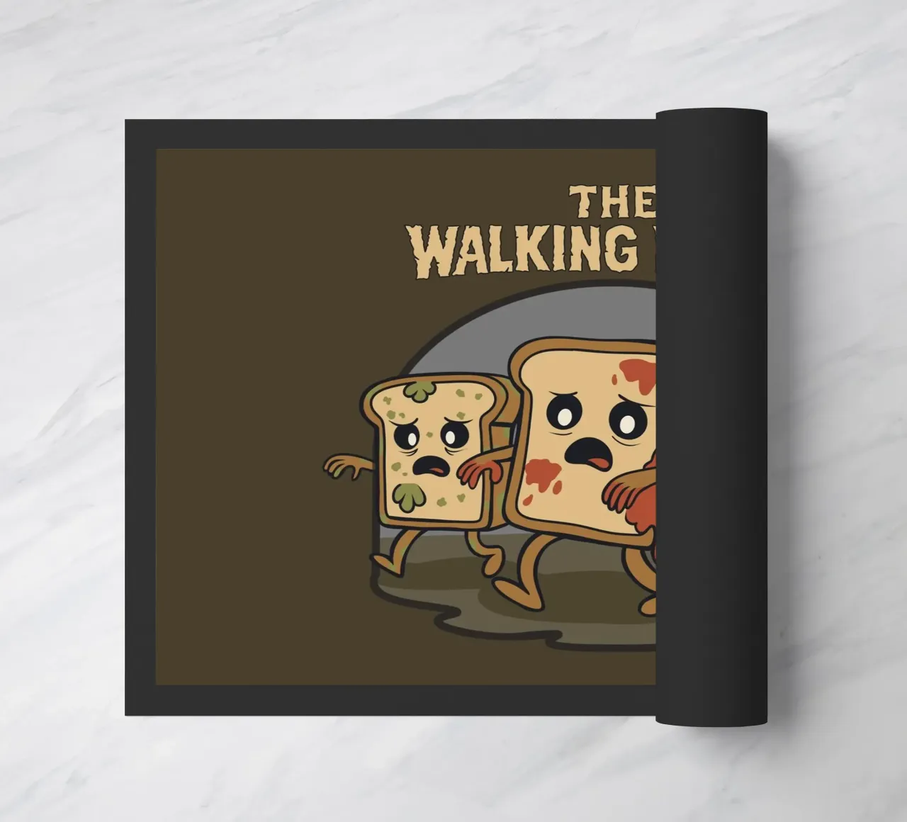The Walking Bread doormat by Loobs