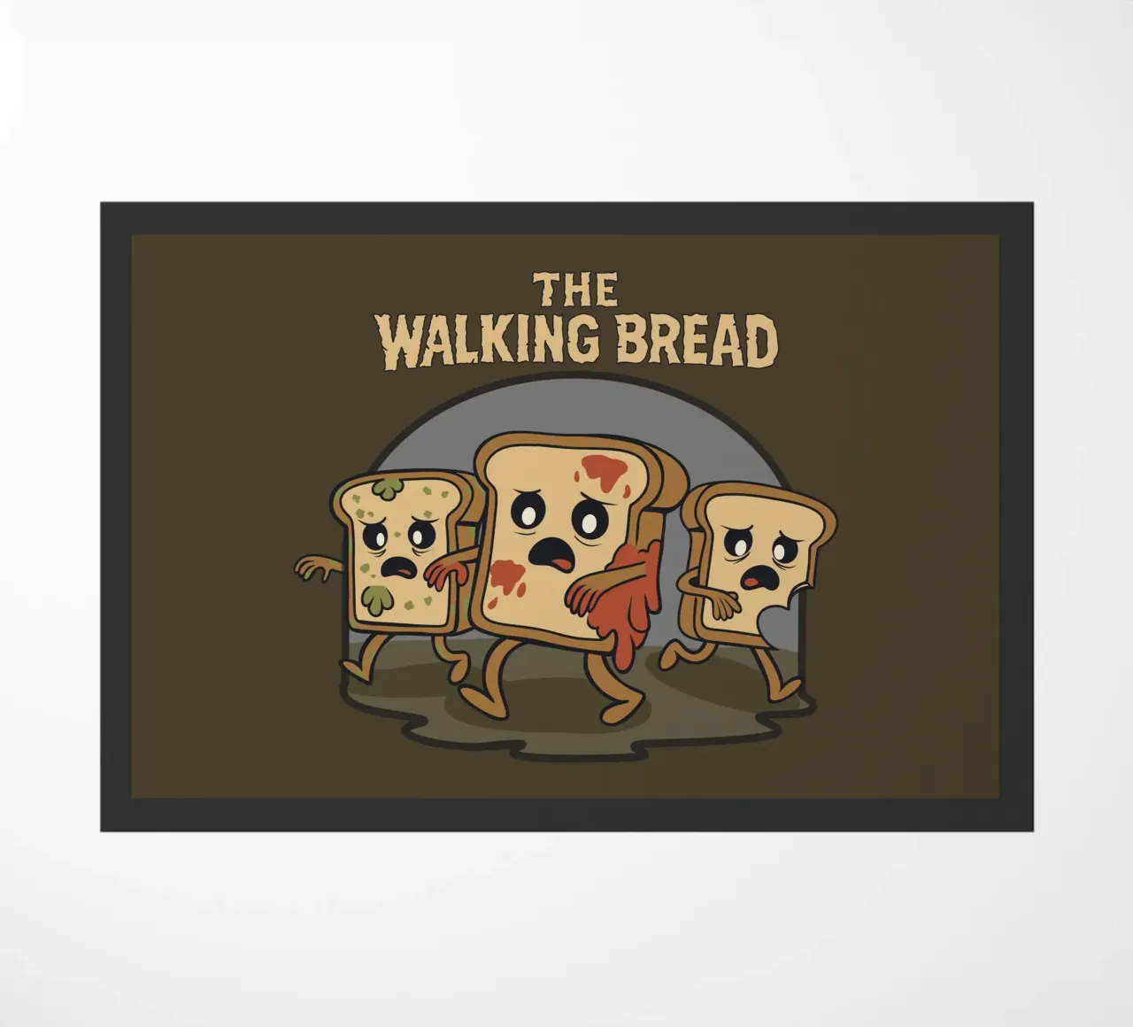 The Walking Bread doormat by Loobs