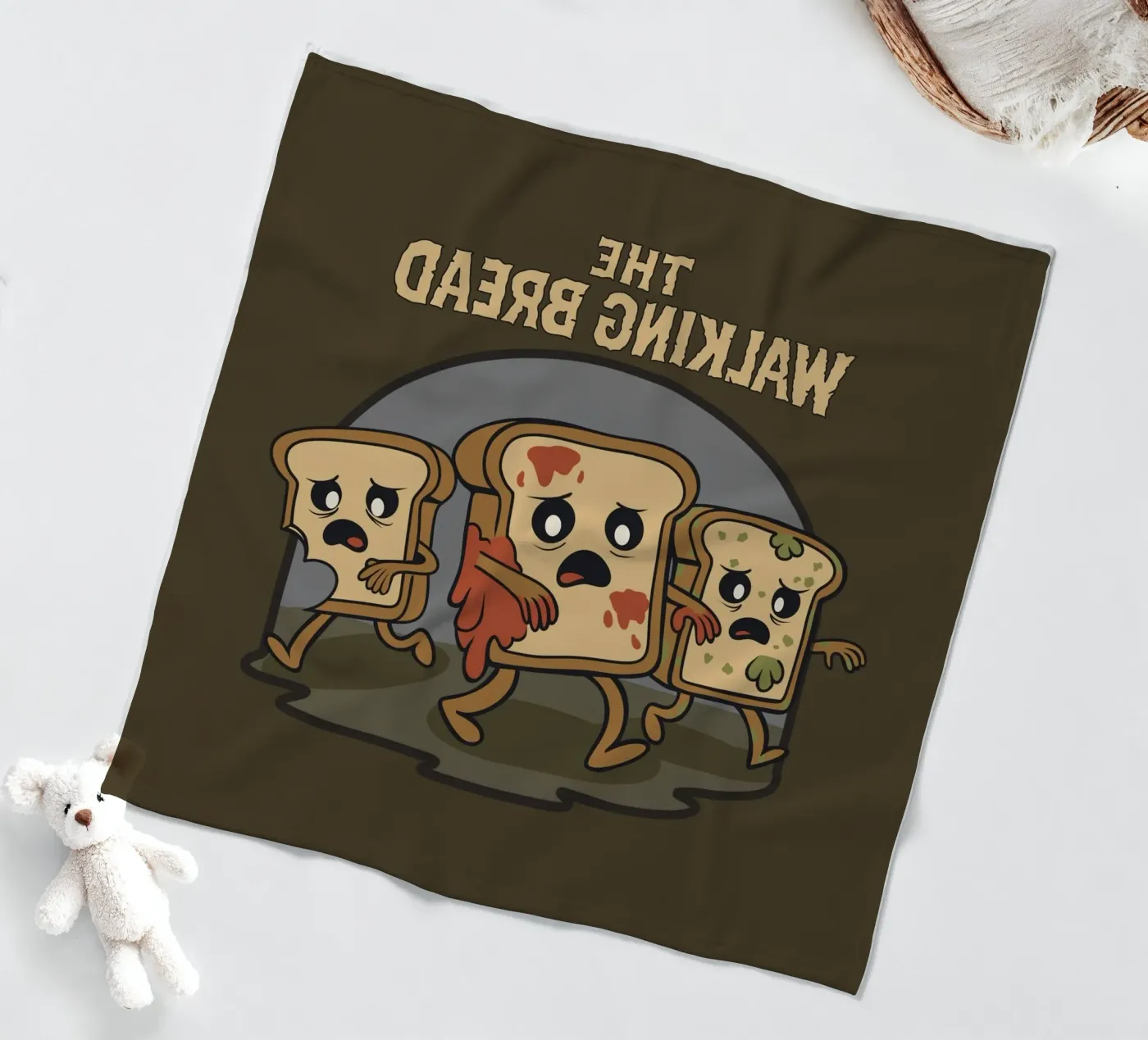 The Walking Bread fleece blanket by Loobs