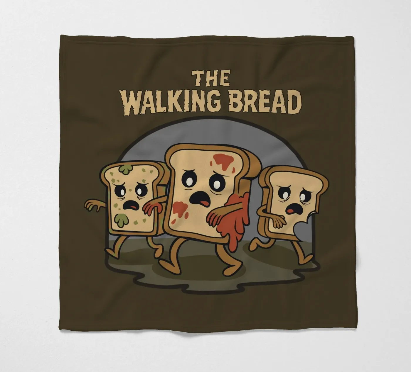 The Walking Bread fleece blanket by Loobs