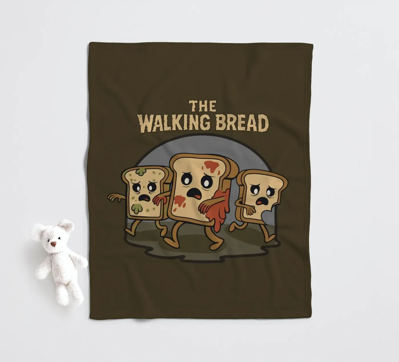 The Walking Bread fleece blanket by Loobs
