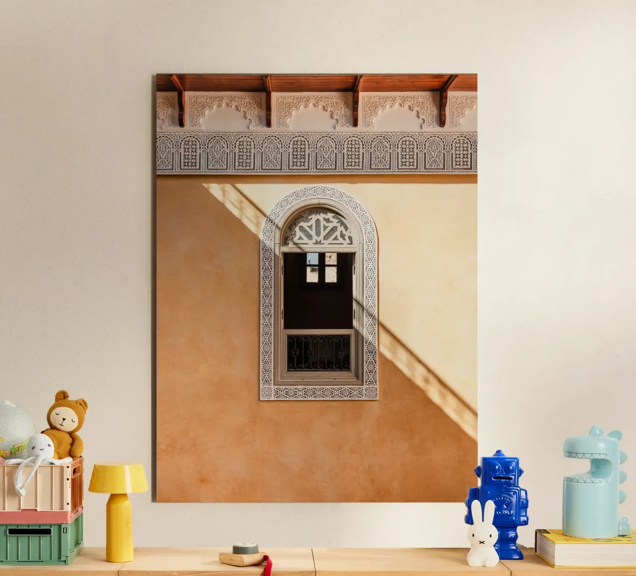 Peach colored wall in Morocco alluminio dibond da photolovers