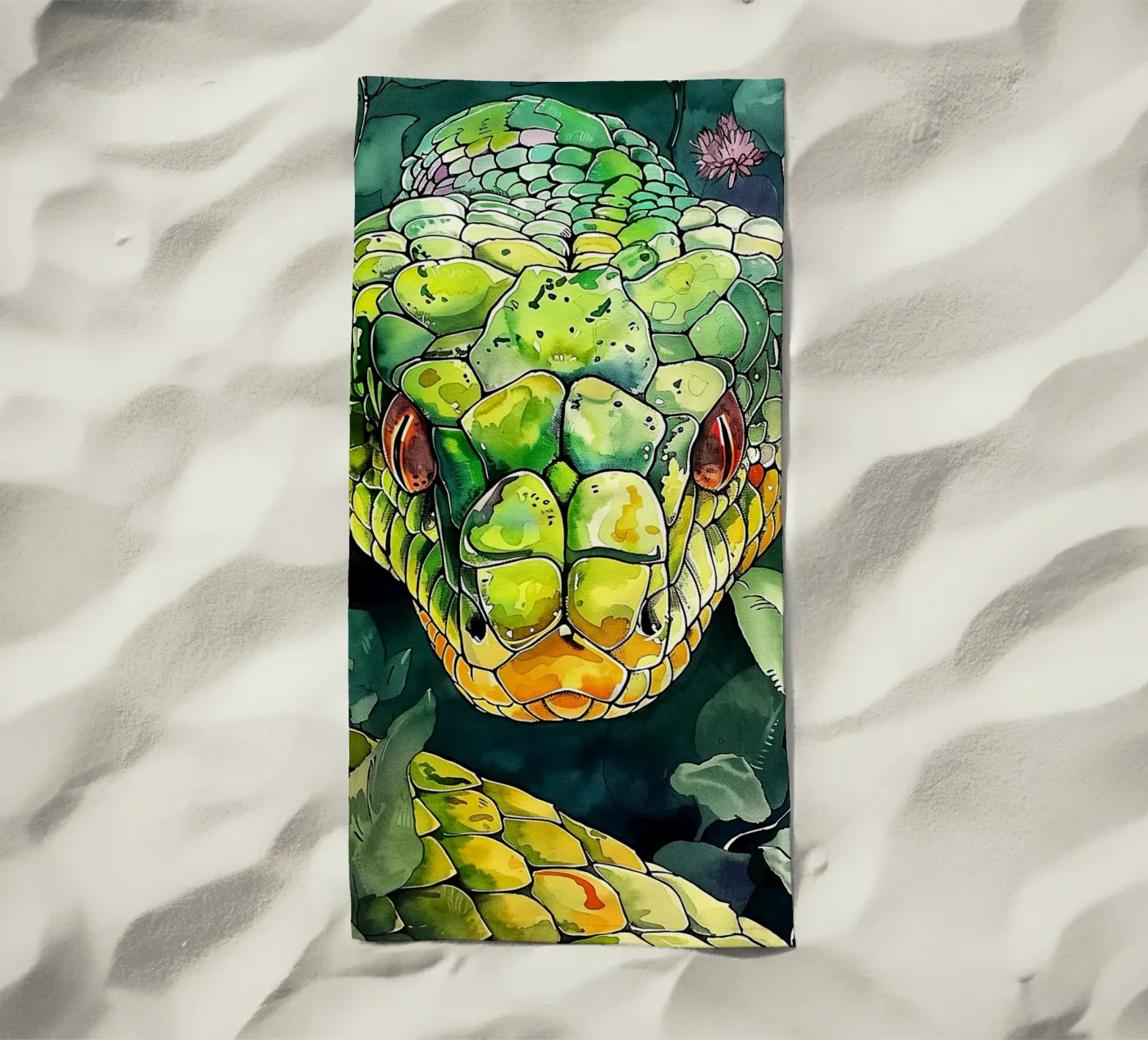 Serpente verde telo mare da Justyna Jaszke JBJart