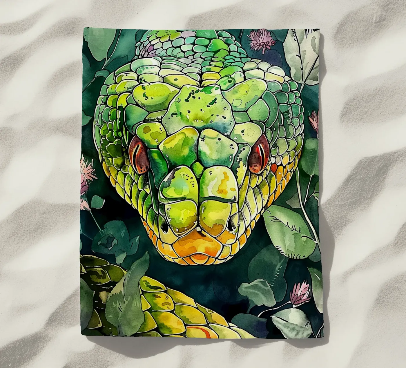 Serpente verde telo mare da Justyna Jaszke JBJart