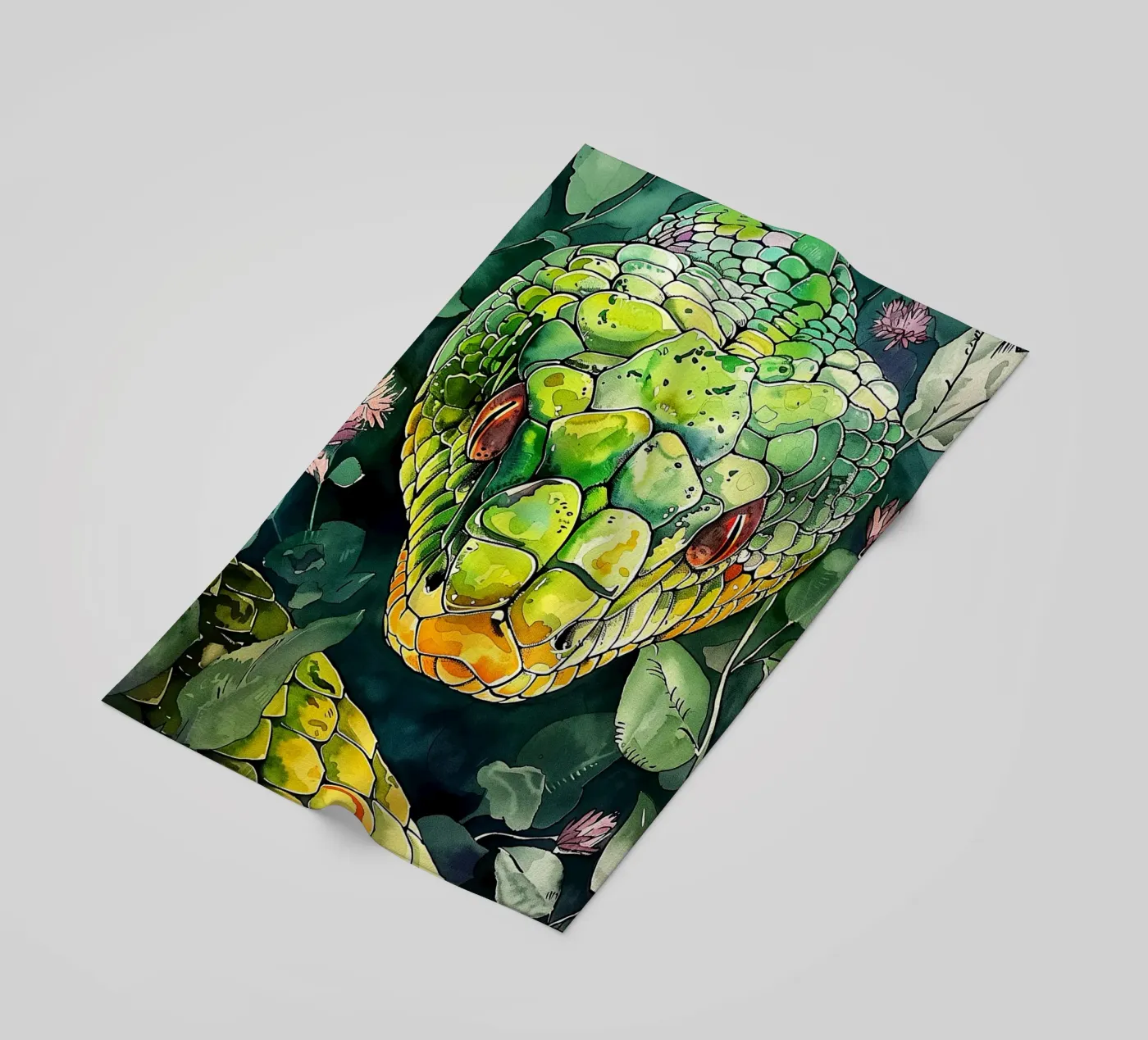 Serpente verde telo mare da Justyna Jaszke JBJart