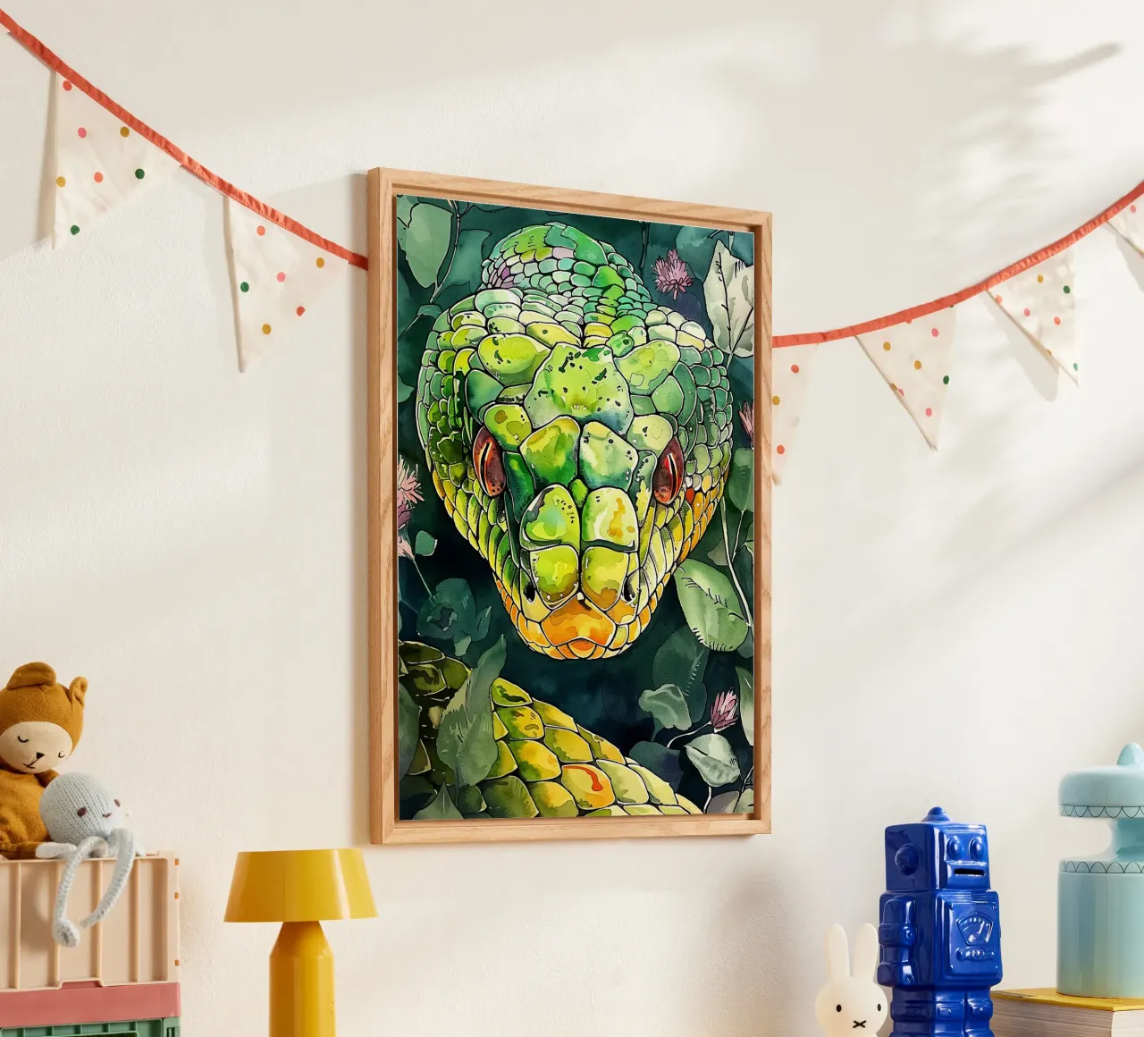 Serpente verde plexiglass da Justyna Jaszke JBJart
