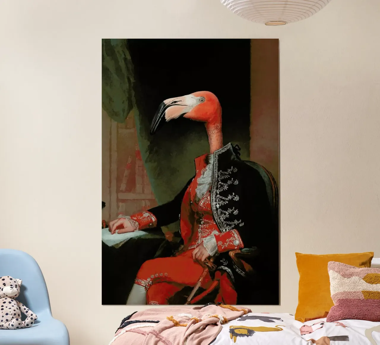 Lord Flamingo poster con telaio in plastica da Jonas Loose