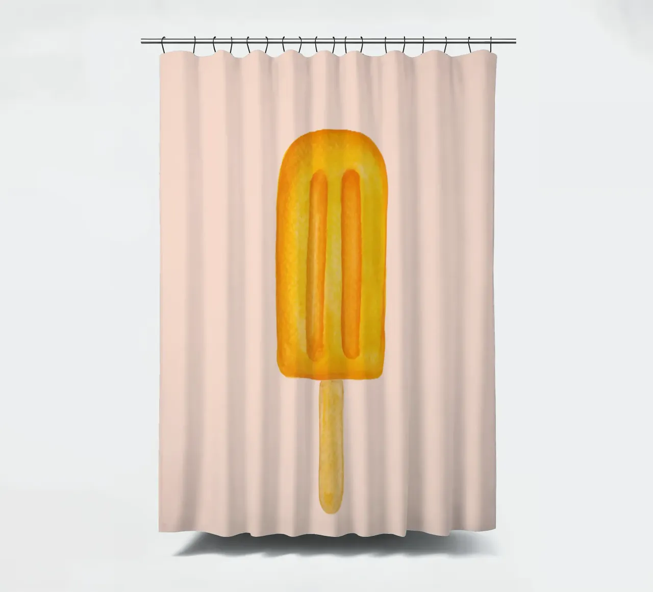 Orange Popsicle - Ice Cream - Eis am Stiel rideau de douche de Petra Lang