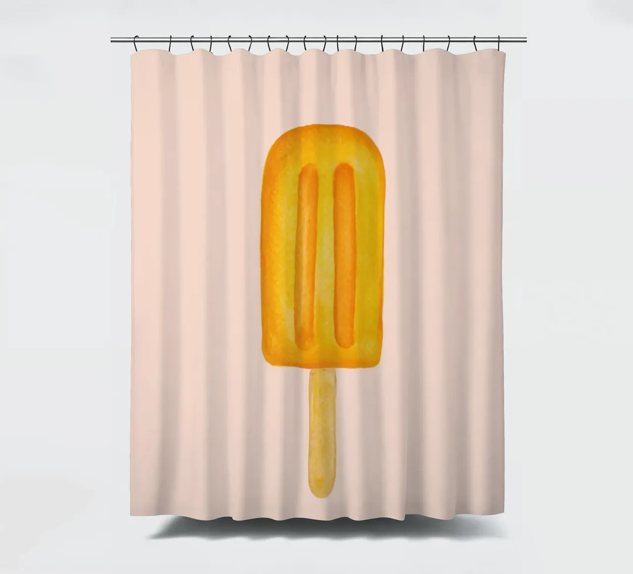 Orange Popsicle - Ice Cream - Eis am Stiel rideau de douche de Petra Lang