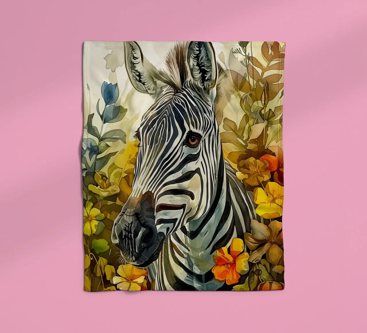 Zebra-Kunst Fleecedecke von Justyna Jaszke JBJart