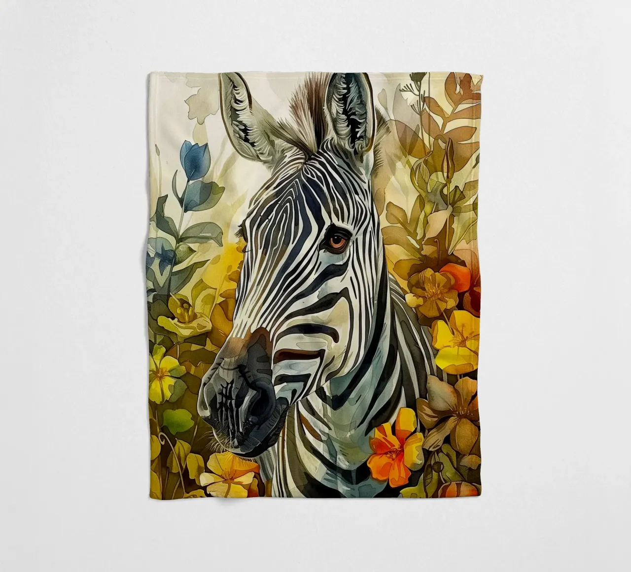 Zebra-Kunst Fleecedecke von Justyna Jaszke JBJart