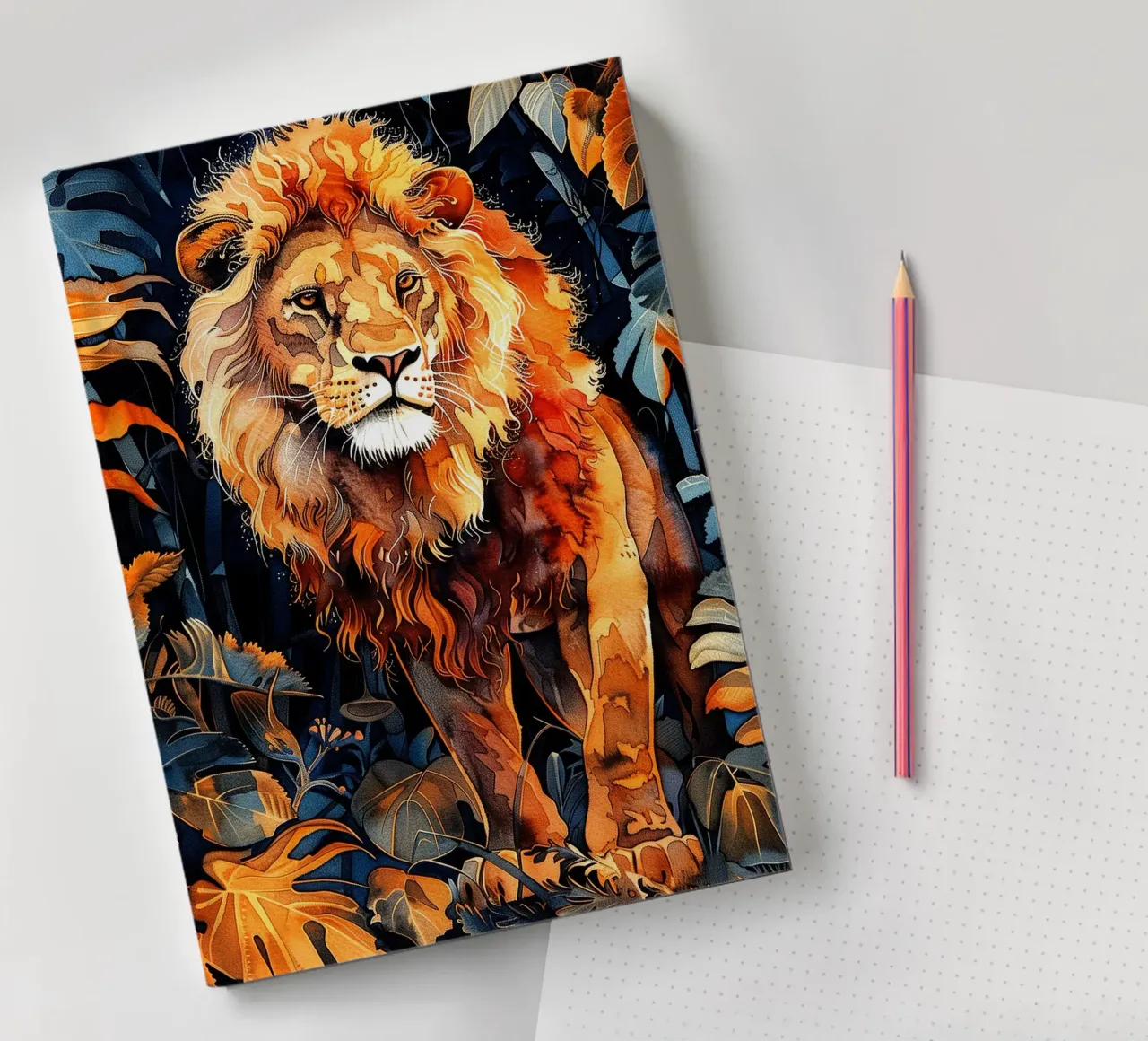 Lion the king notebook by Justyna Jaszke JBJart