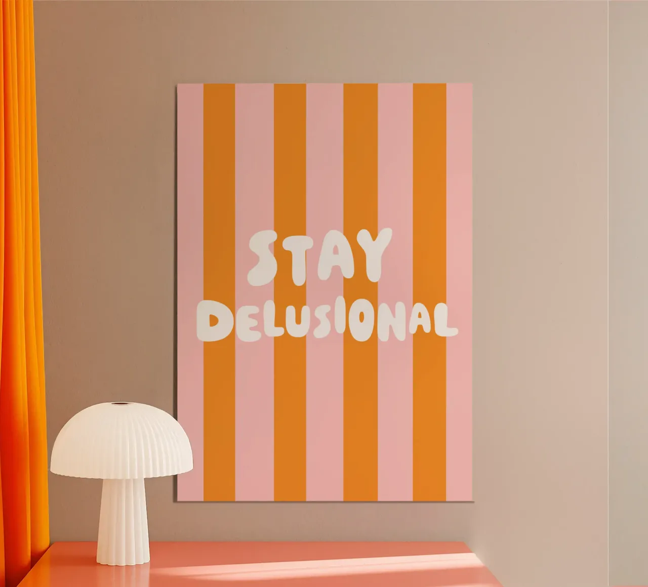delusional poster con telaio in plastica da be.