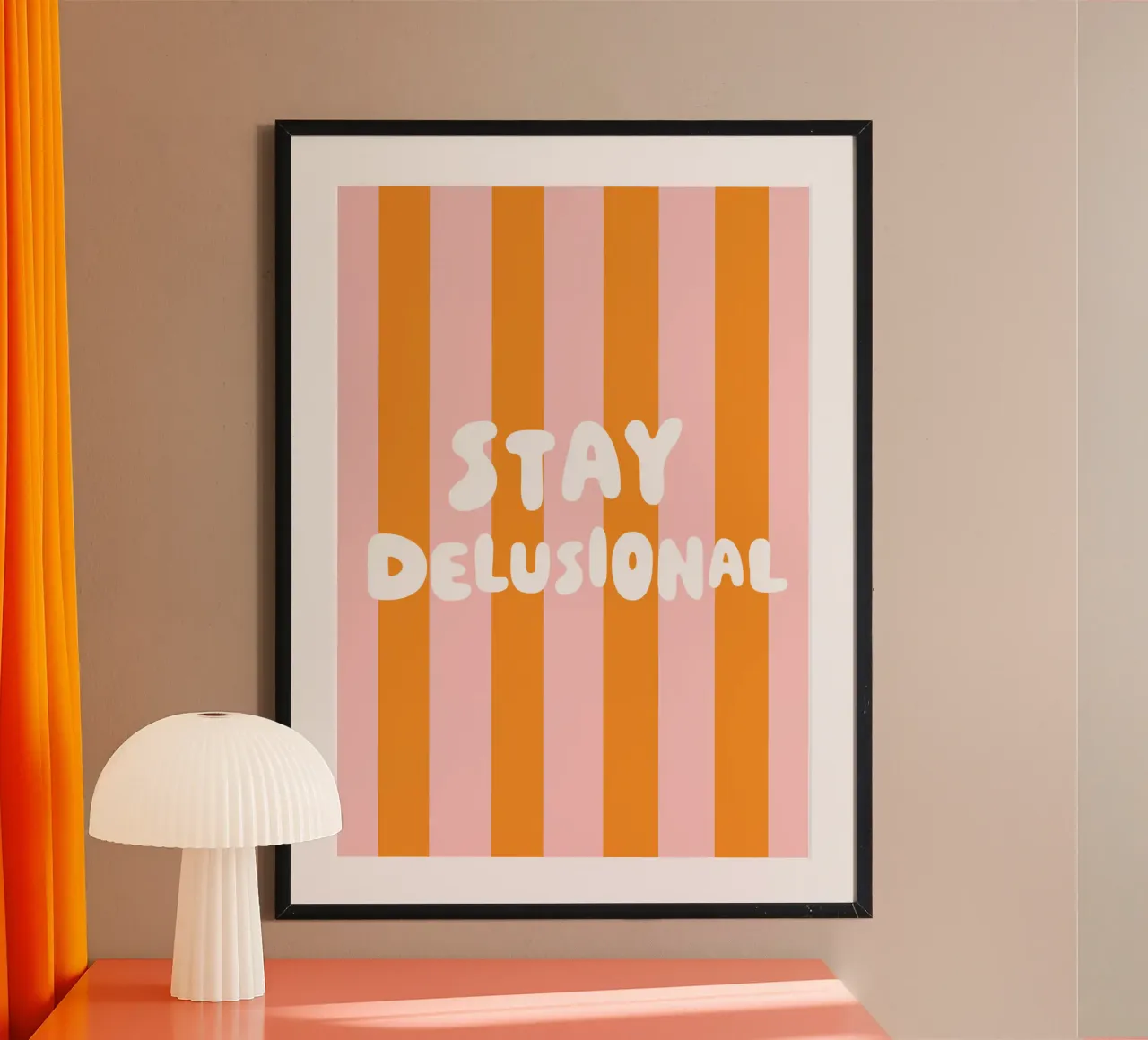 delusional poster con telaio in plastica da be.