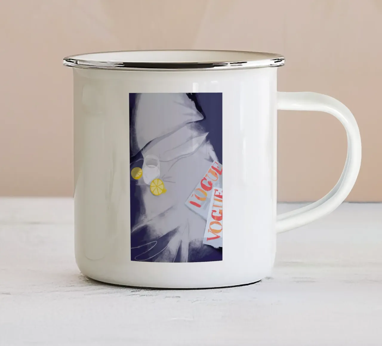 Vogue tazza in smalto da Pure